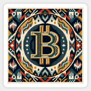 Crypto Tapestry: Traditional Weaves Meet Modern Wealth Sticker